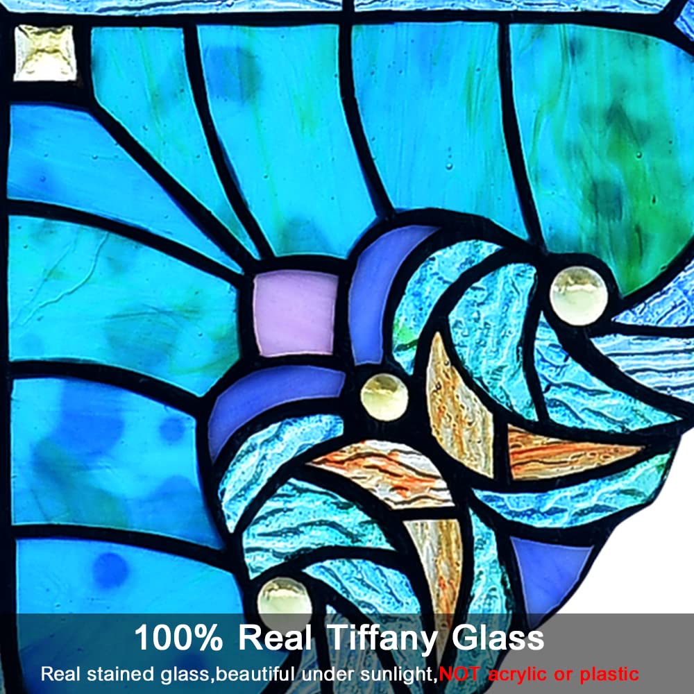 Capulina 1 Pair Stained Glass Window Door Corner Tiffany Glass - Image 4