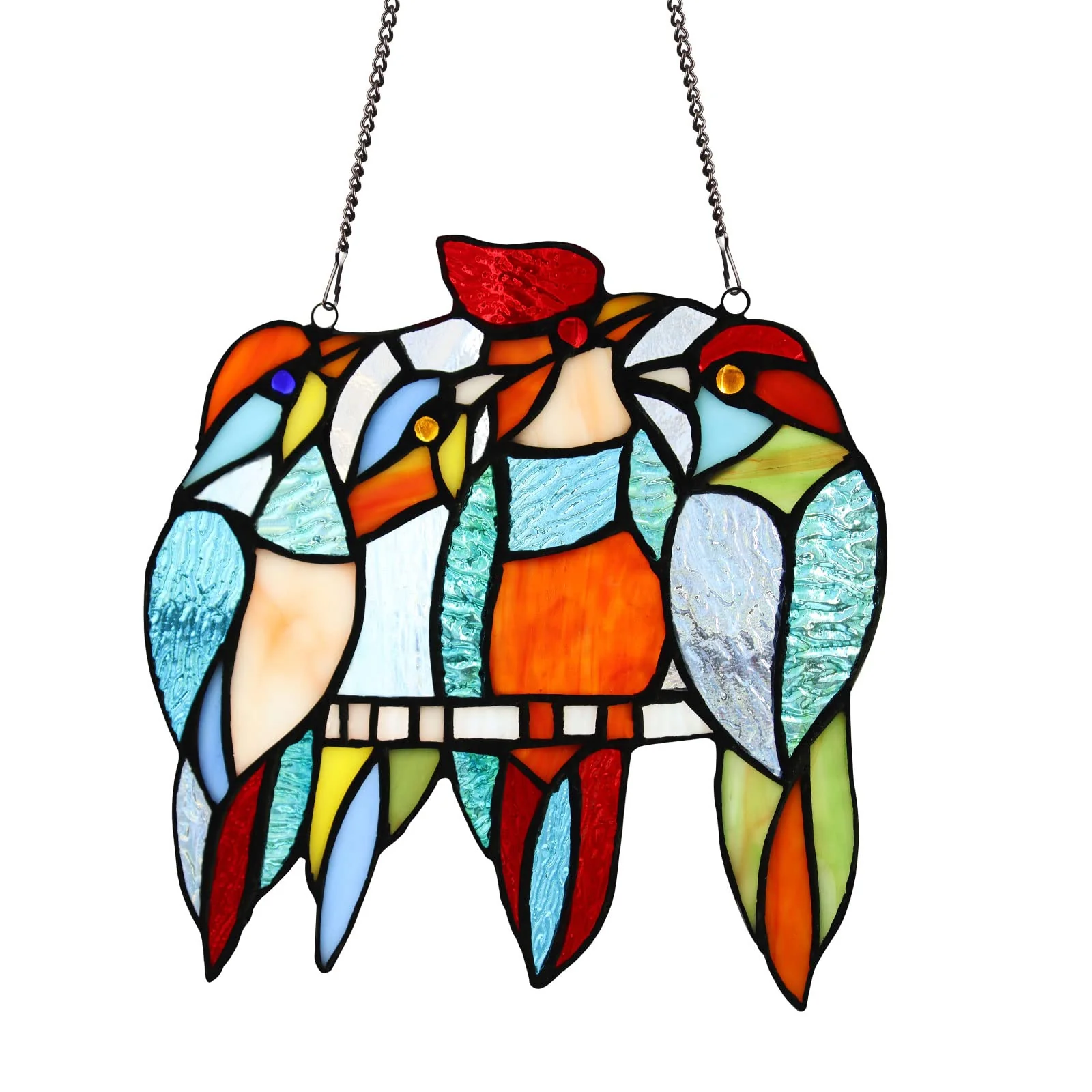 Capulina 4 Tit Birds Stained Glass Window Hangings - Image 8