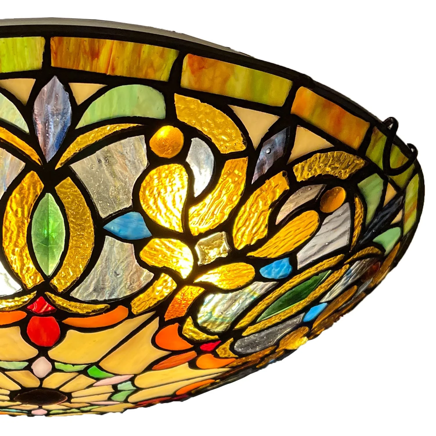 Artzone Tiffany Stained Glass Flush Mount Ceiling Light - Image 10