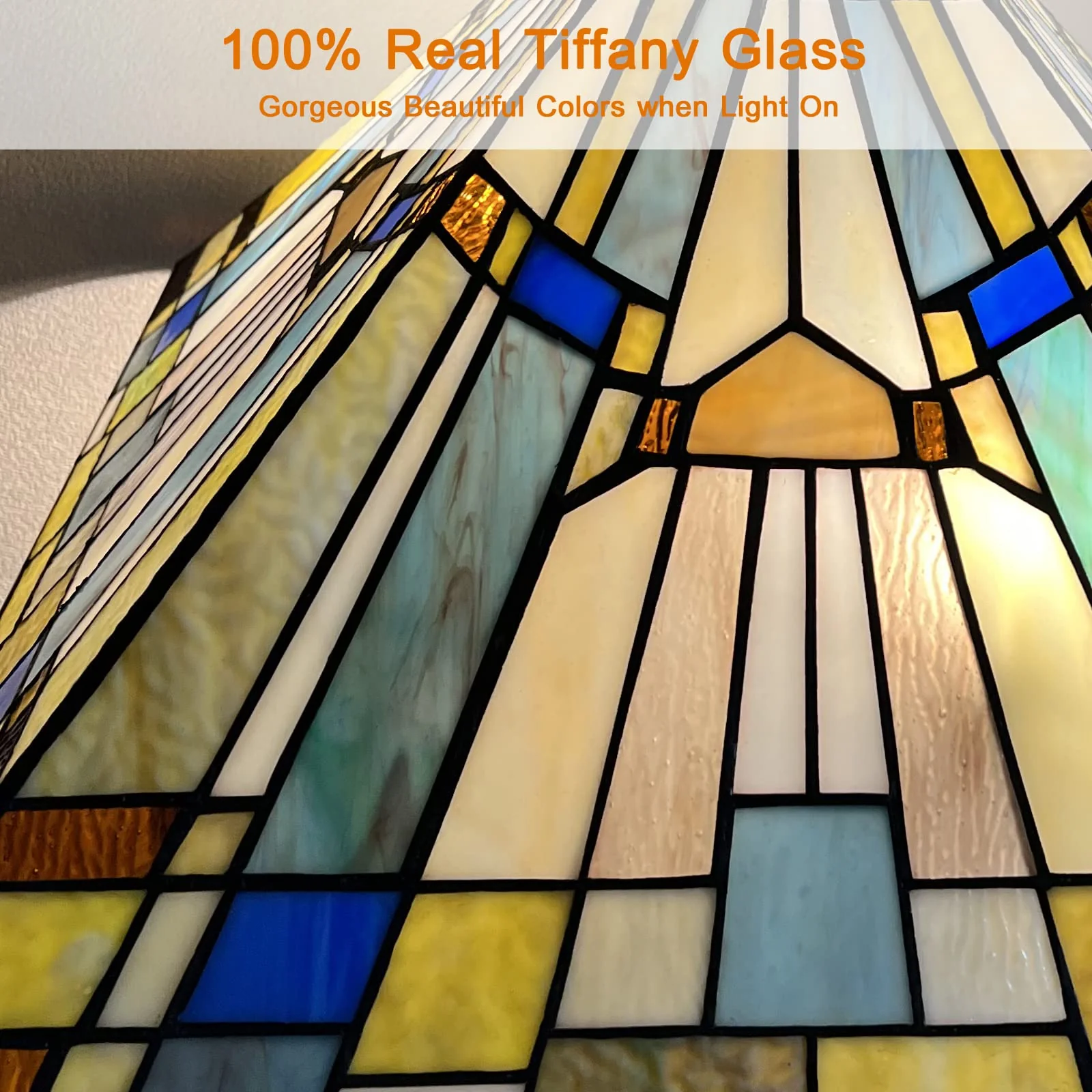 Capulina Tiffany Floor Lamp 2-Light Industrial Blackish Bronze Pole Stained Glass - Image 4