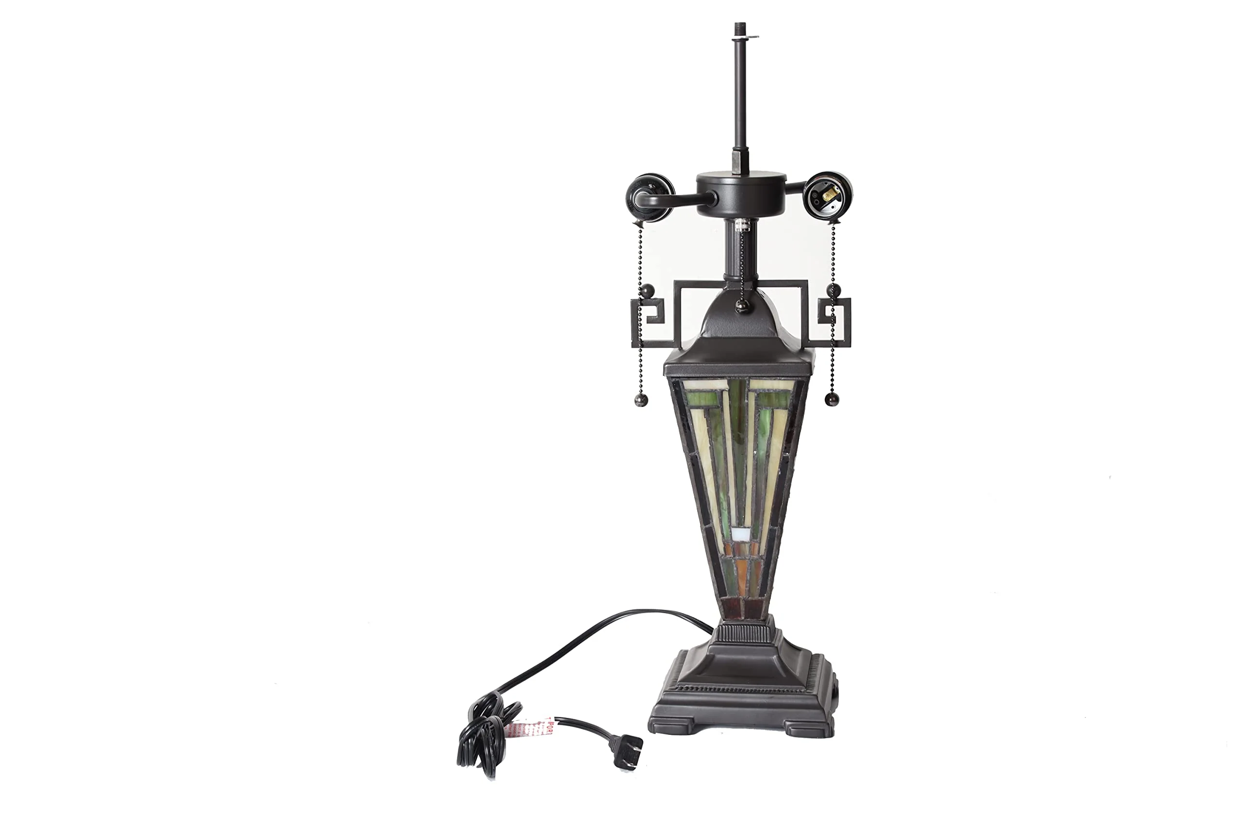 Capulina Tiffany Large Table Lamp 3-Light Nightlight Rustic Antique Desk Light - Image 5