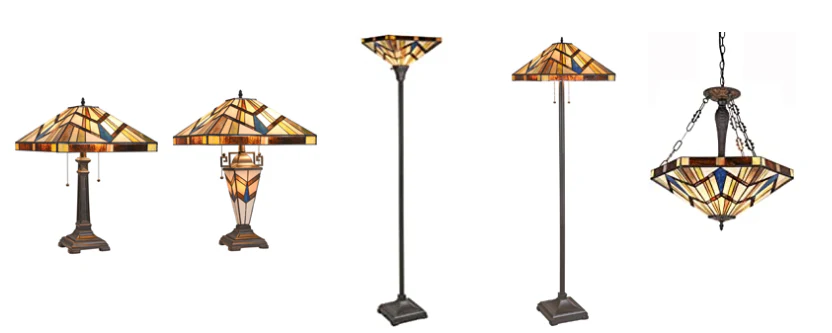Capulina Tiffany Table Lamp 3-Light 16 Wide Stained Glass - Image 8