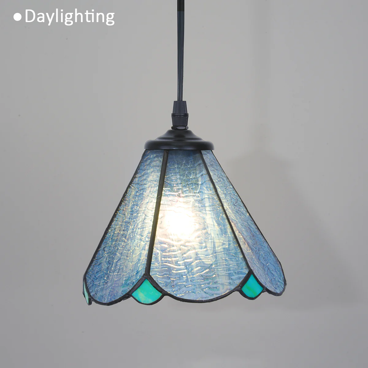 Cotoss Tiffany Pendant Light 1 - Light7 inch hanging pendant plug in Pendant,Perfect for a bedroom nightstand - Image 10