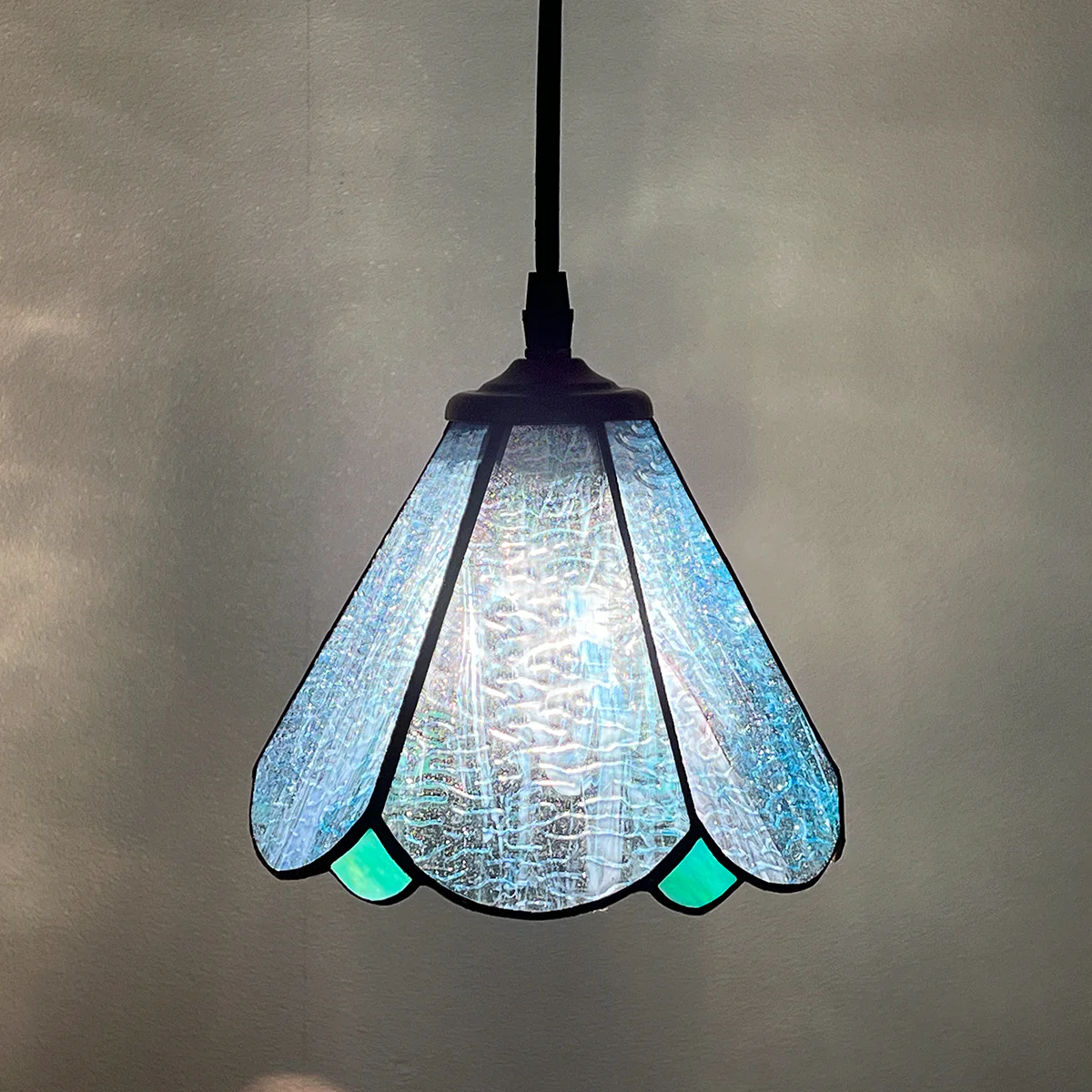 Cotoss Tiffany Pendant Light 1 - Light7 inch hanging pendant plug in Pendant,Perfect for a bedroom nightstand - Image 14
