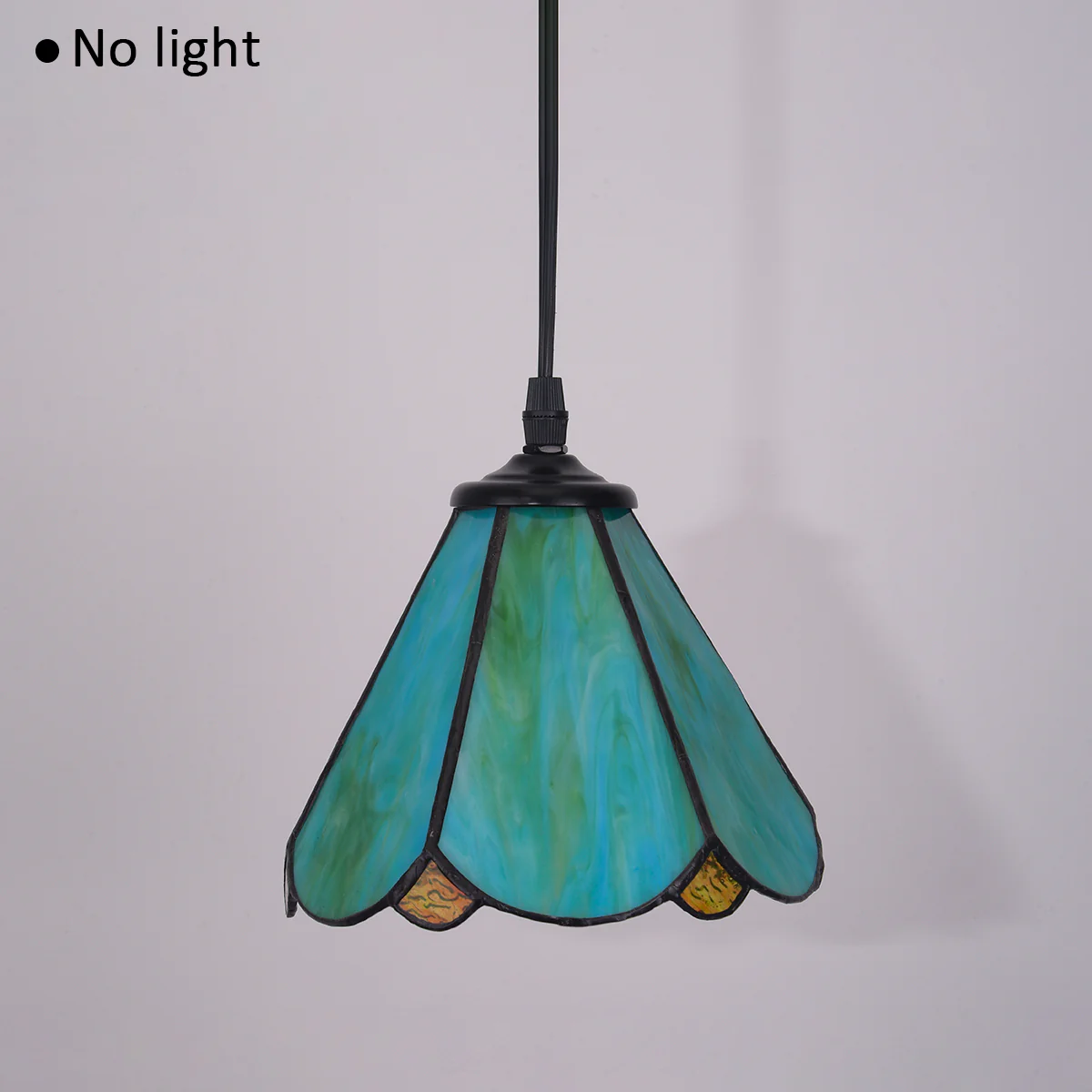 Cotoss Tiffany Pendant Light 1 - Light7 inch hanging pendant plug in Pendant,Perfect for a bedroom nightstand - Image 5