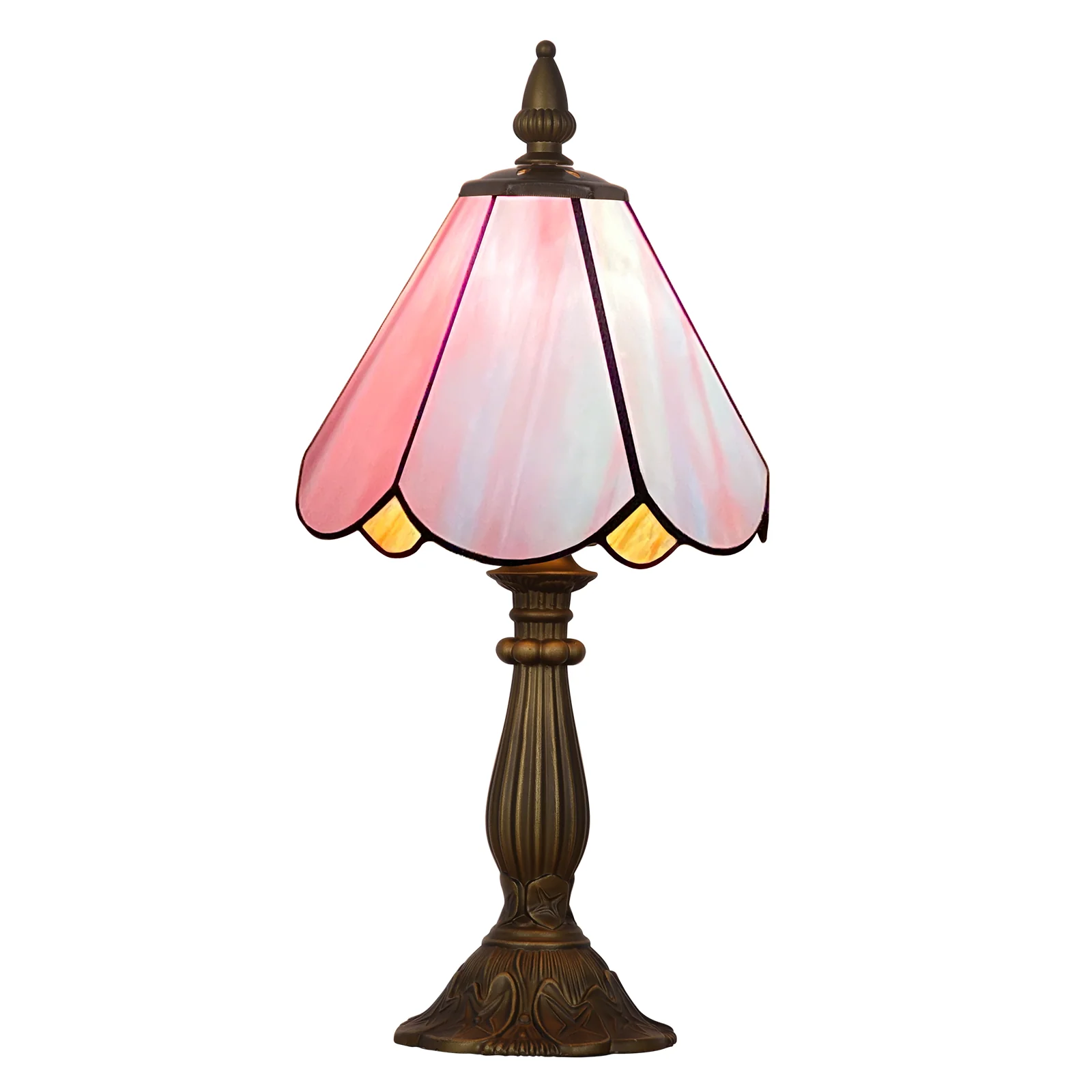 Cotoss Tiffany Table Lamp,Handcrafts Stained Glass Style Table Light,Small Desk Bedside Table Night Lamp for Living Room Bedroom Study Office Bookcase Desk Light - Image 8
