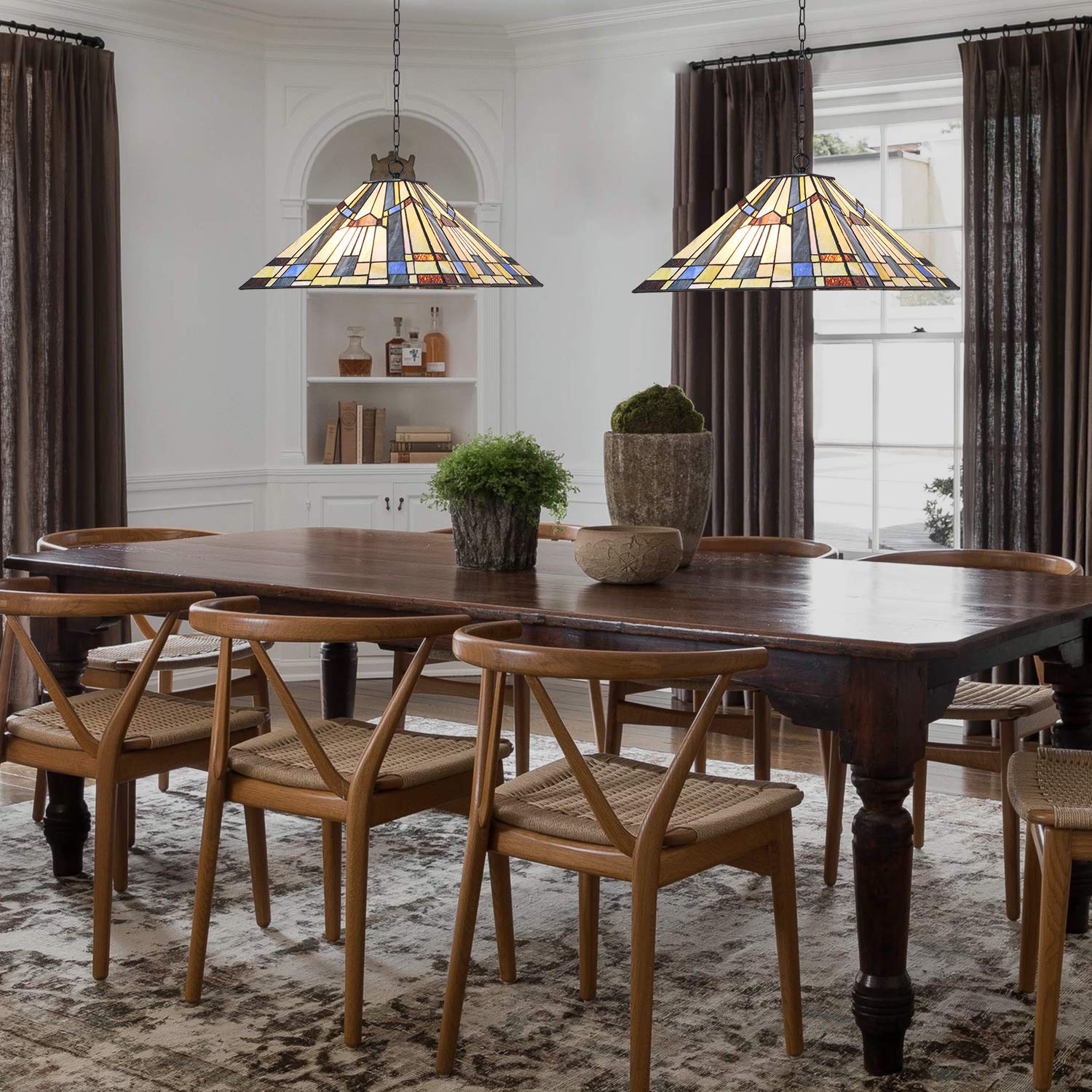 Capulina Large Tiffany Pendant Lights Stained Glass - Image 4