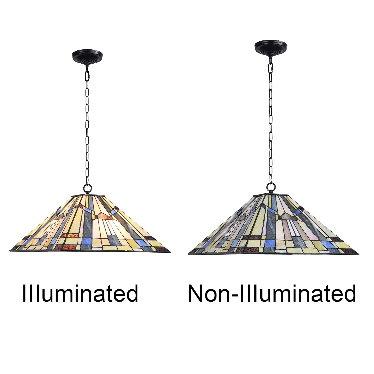 Capulina Large Tiffany Pendant Lights Stained Glass - Image 6