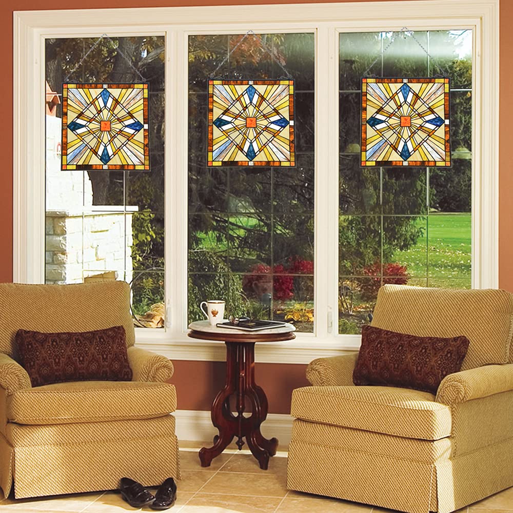 Capulina Mission Style Stained Glass Window Hangings - Image 3
