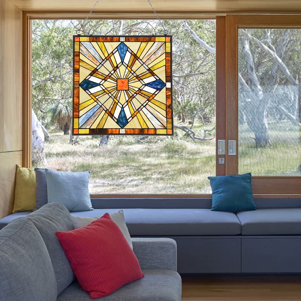 Capulina Mission Style Stained Glass Window Hangings - Image 4