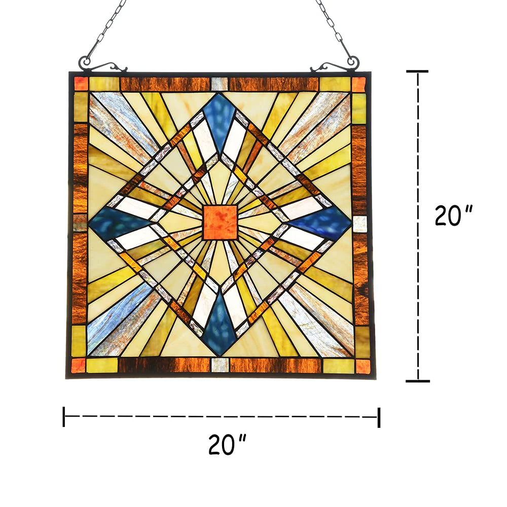 Capulina Mission Style Stained Glass Window Hangings - Image 6