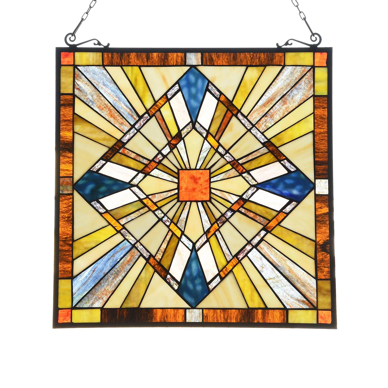 Capulina Mission Style Stained Glass Window Hangings - Image 8