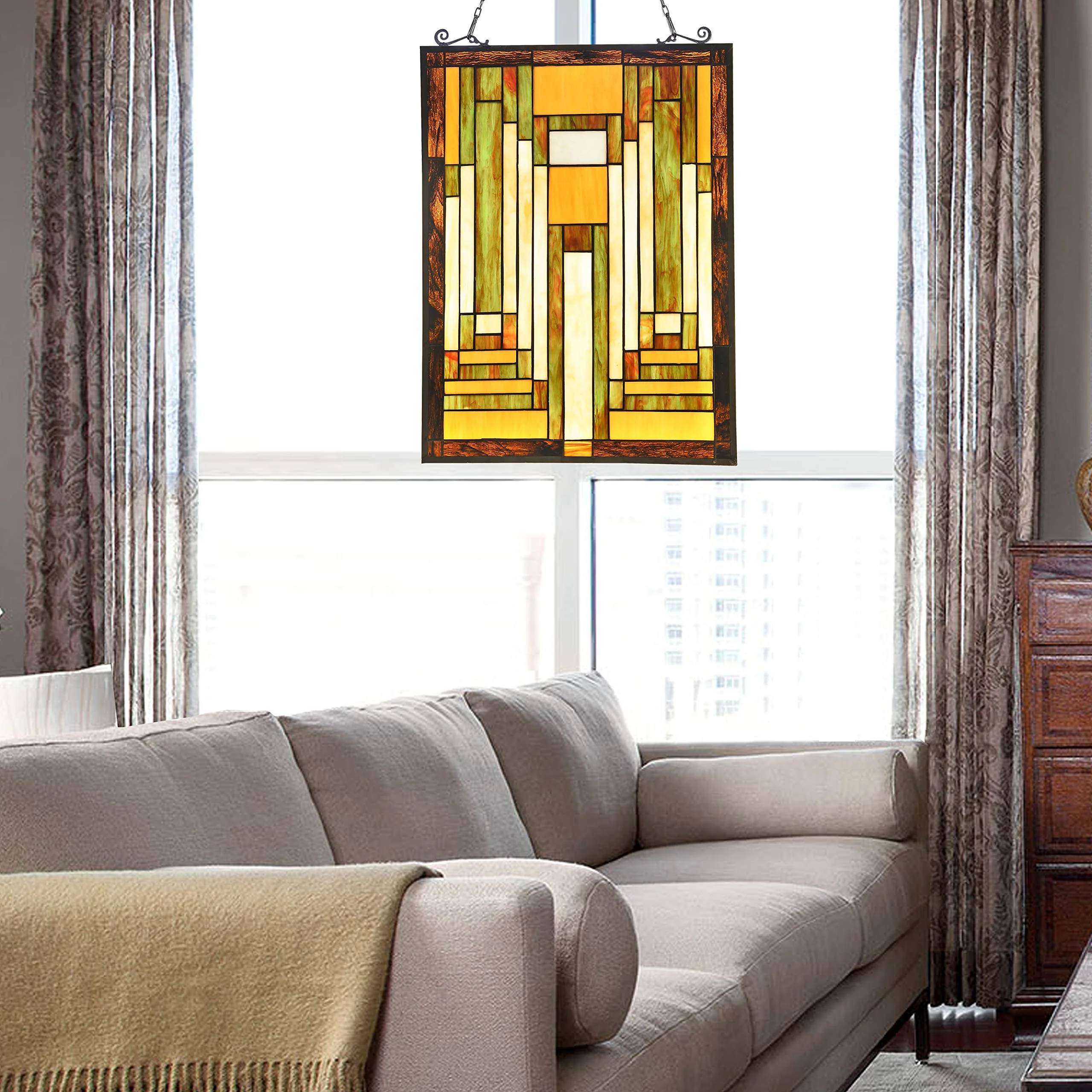 Capulina Mission Tiffany Style Stained Glass Window Hangings - Image 4