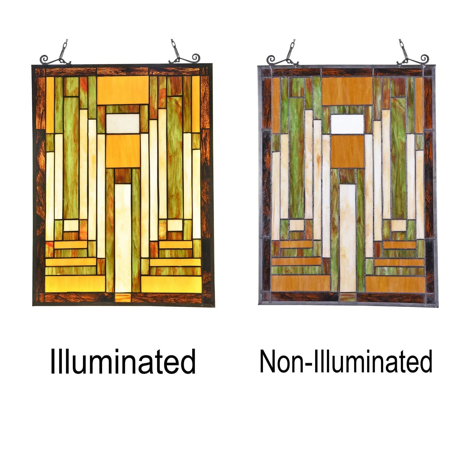 Capulina Mission Tiffany Style Stained Glass Window Hangings - Image 6