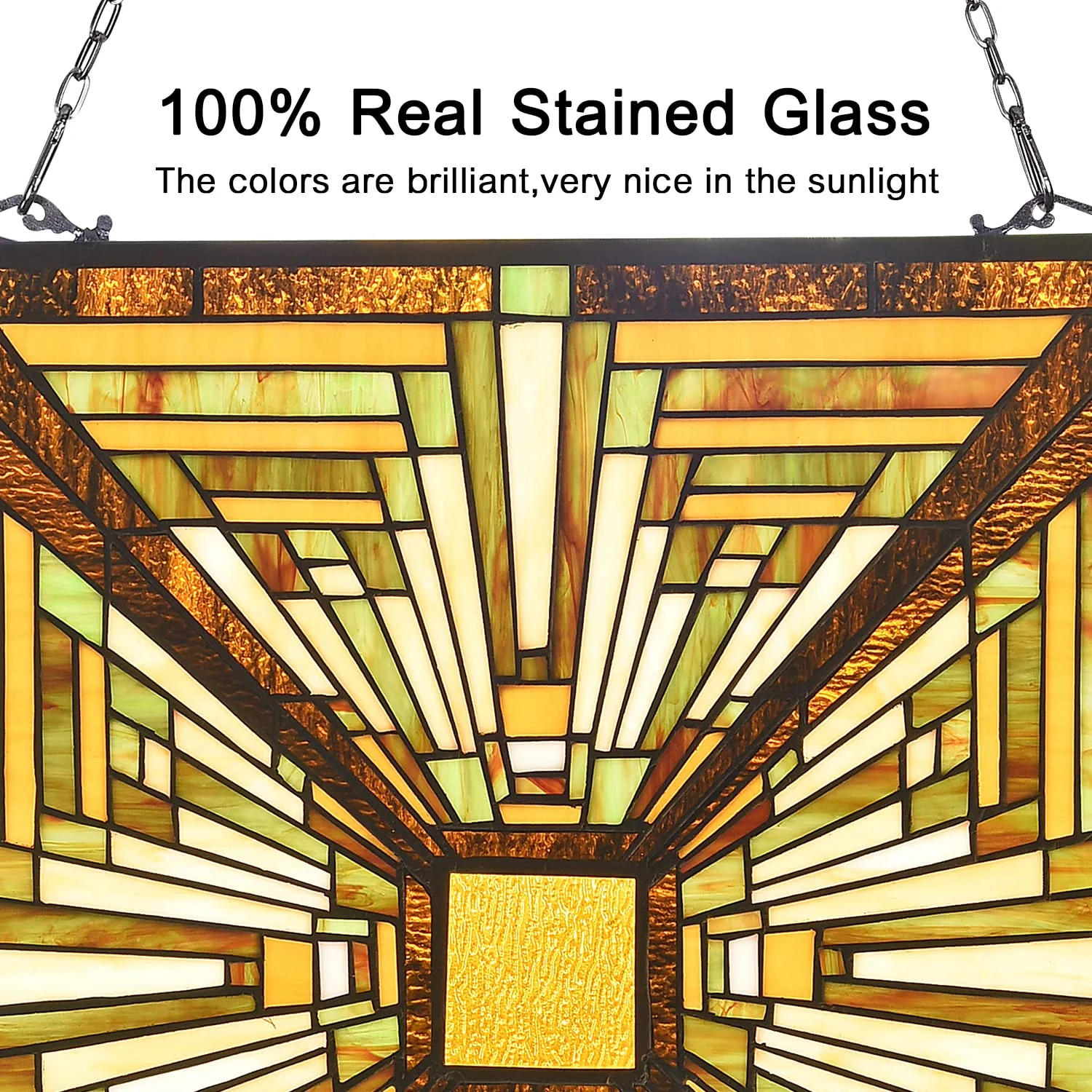 Capulina Stained Glass Window Hanging Panels Mission Elegant - Image 4
