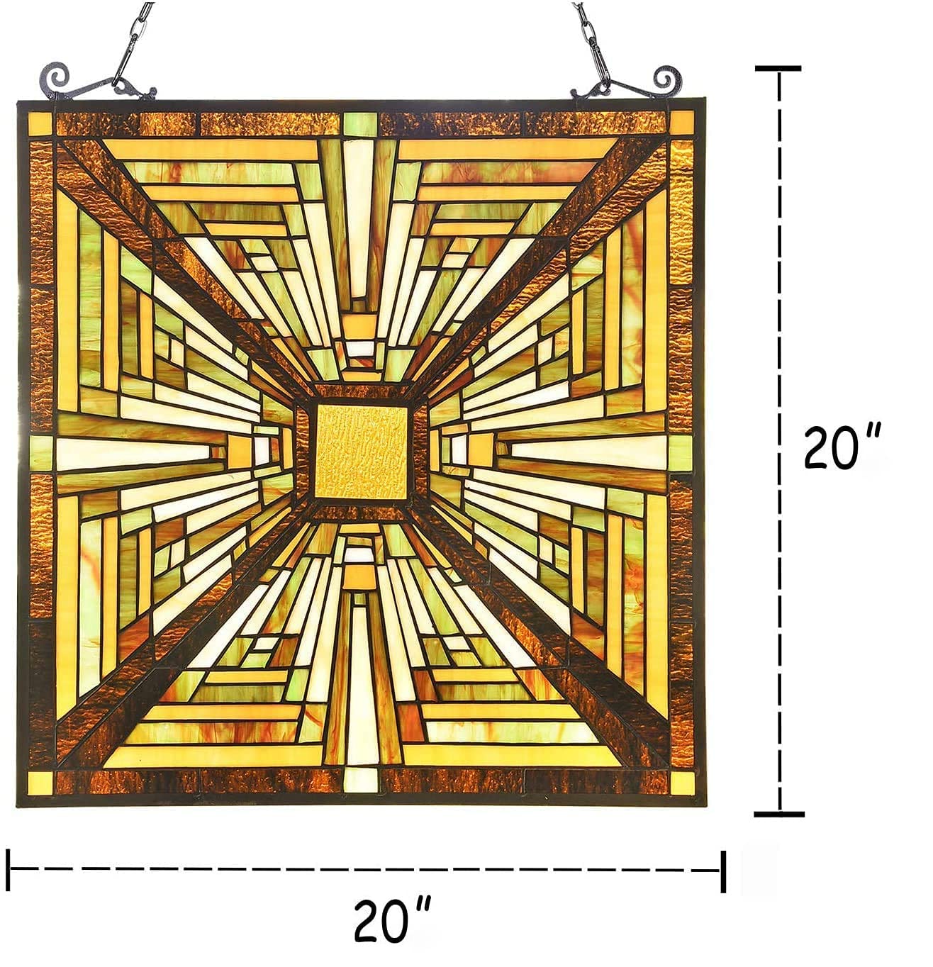 Capulina Stained Glass Window Hanging Panels Mission Elegant - Image 5