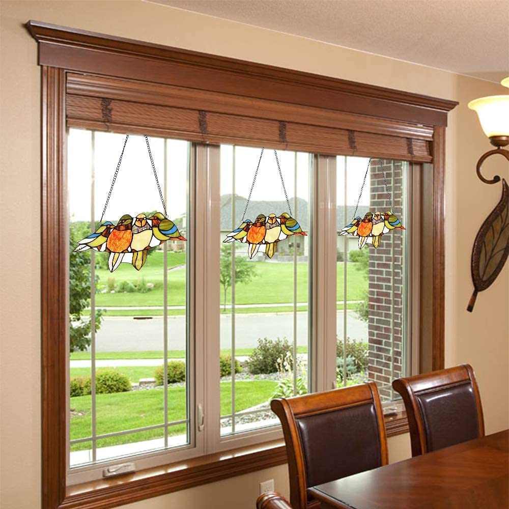 Capulina Stained Glass Window Hangings Birds Window Tiffany - Image 3