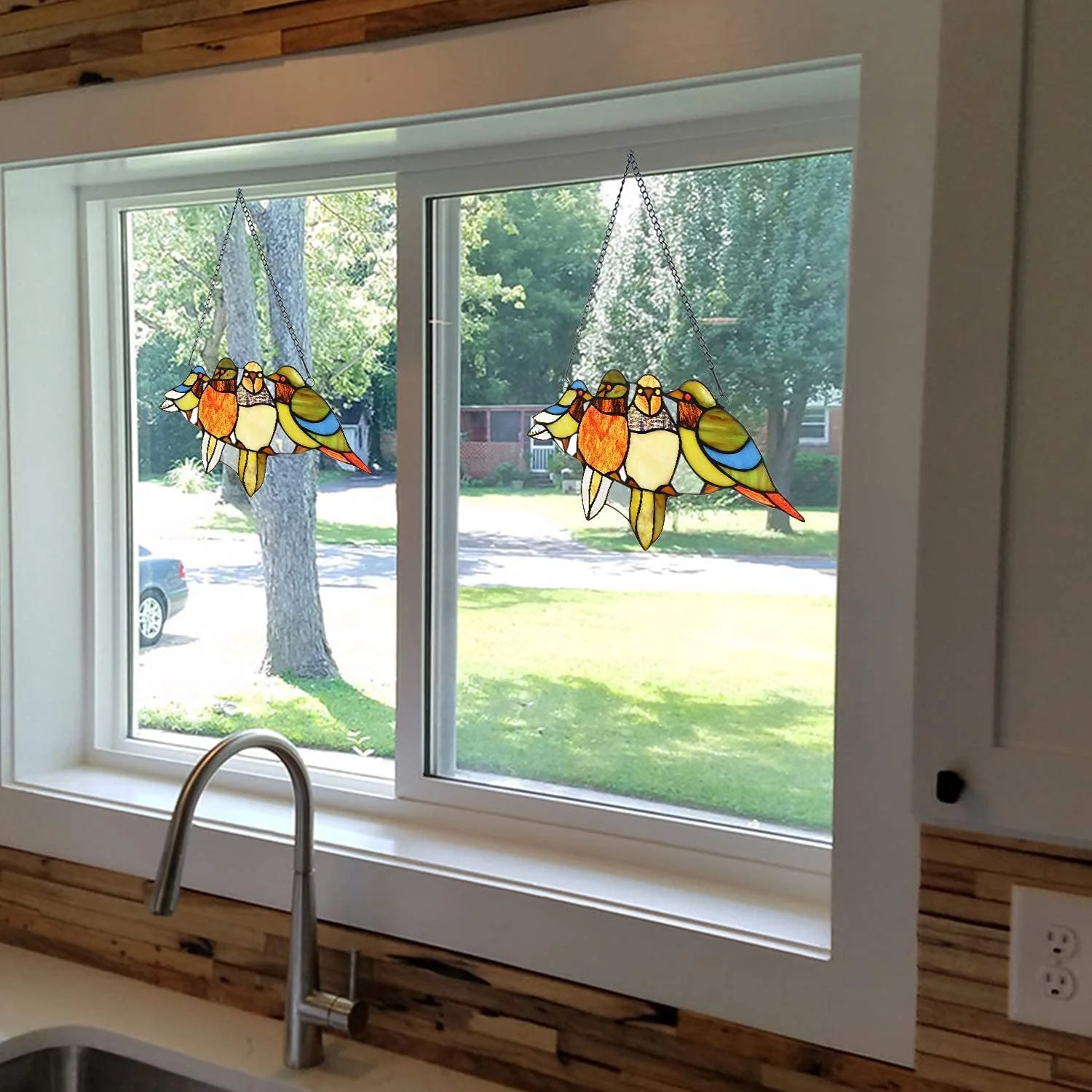 Capulina Stained Glass Window Hangings Birds Window Tiffany - Image 4