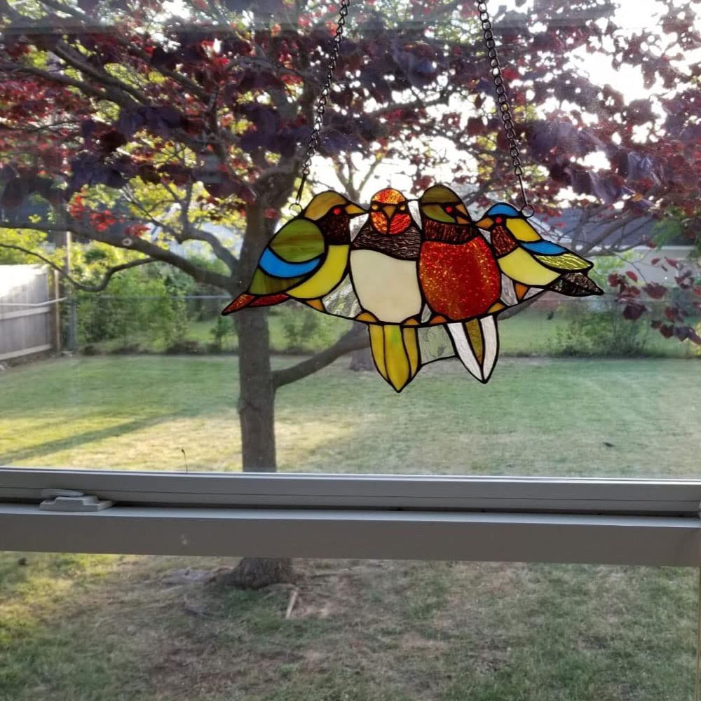 Capulina Stained Glass Window Hangings Birds Window Tiffany - Image 5