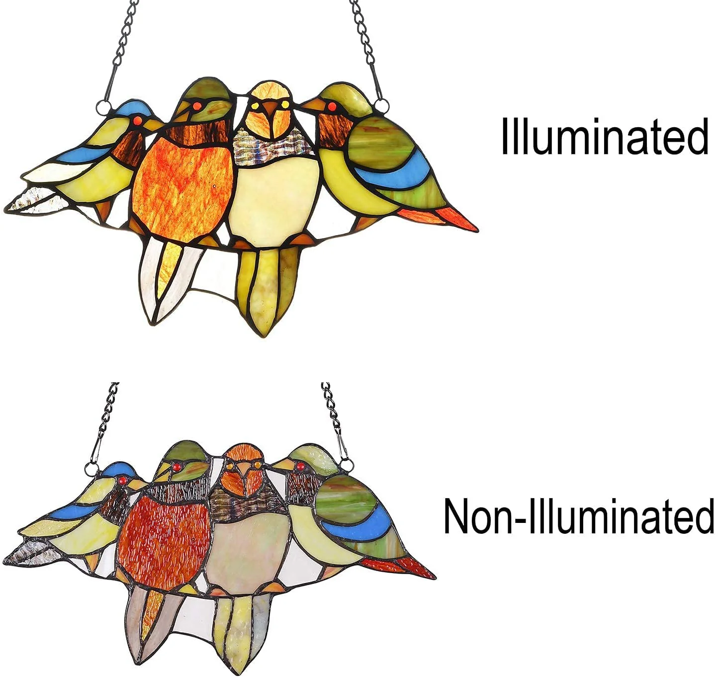 Capulina Stained Glass Window Hangings Birds Window Tiffany - Image 6