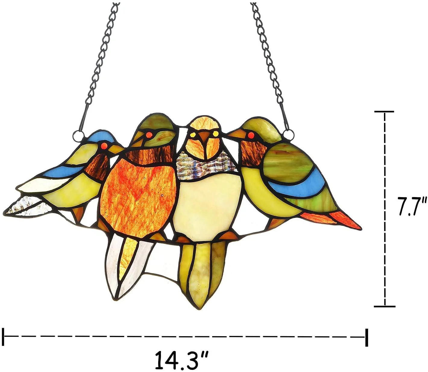 Capulina Stained Glass Window Hangings Birds Window Tiffany - Image 7
