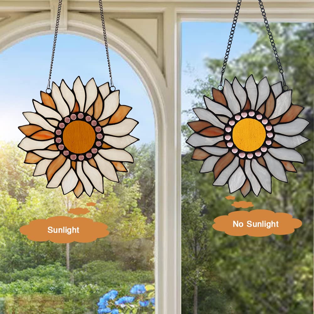 Capulina Sunflower Stained Glass Window Hangings - Image 3