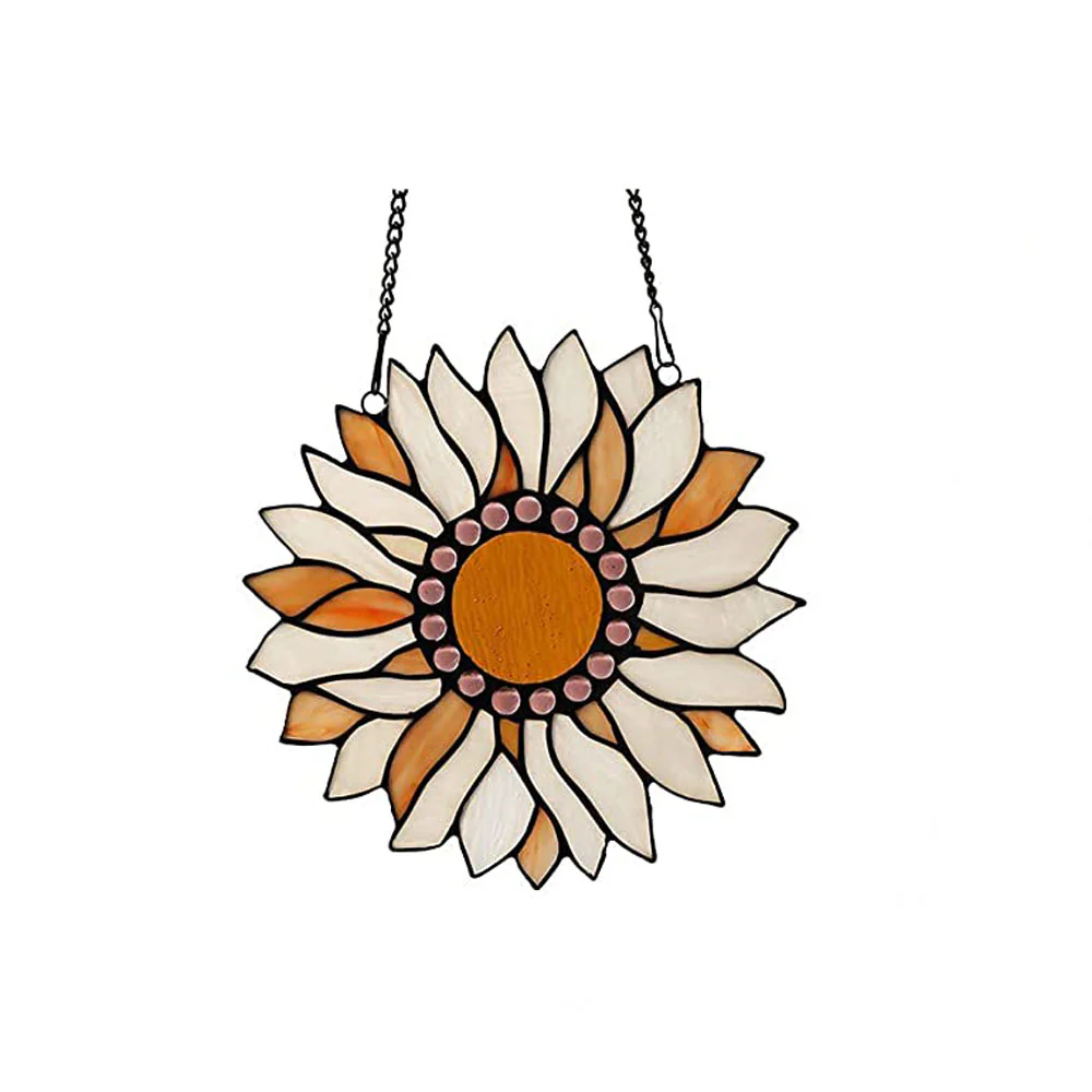 Capulina Sunflower Stained Glass Window Hangings - Image 9