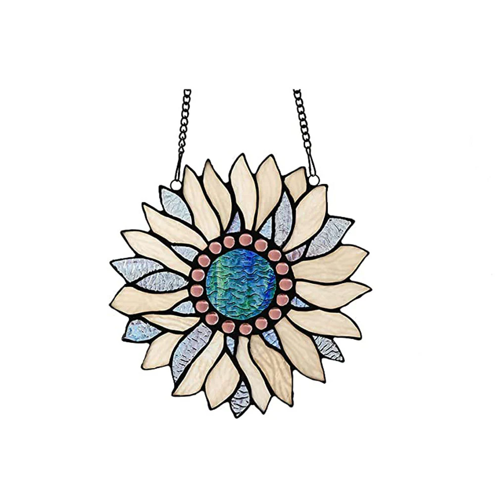 Capulina Sunflower Stained Glass Window Hangings - Image 13