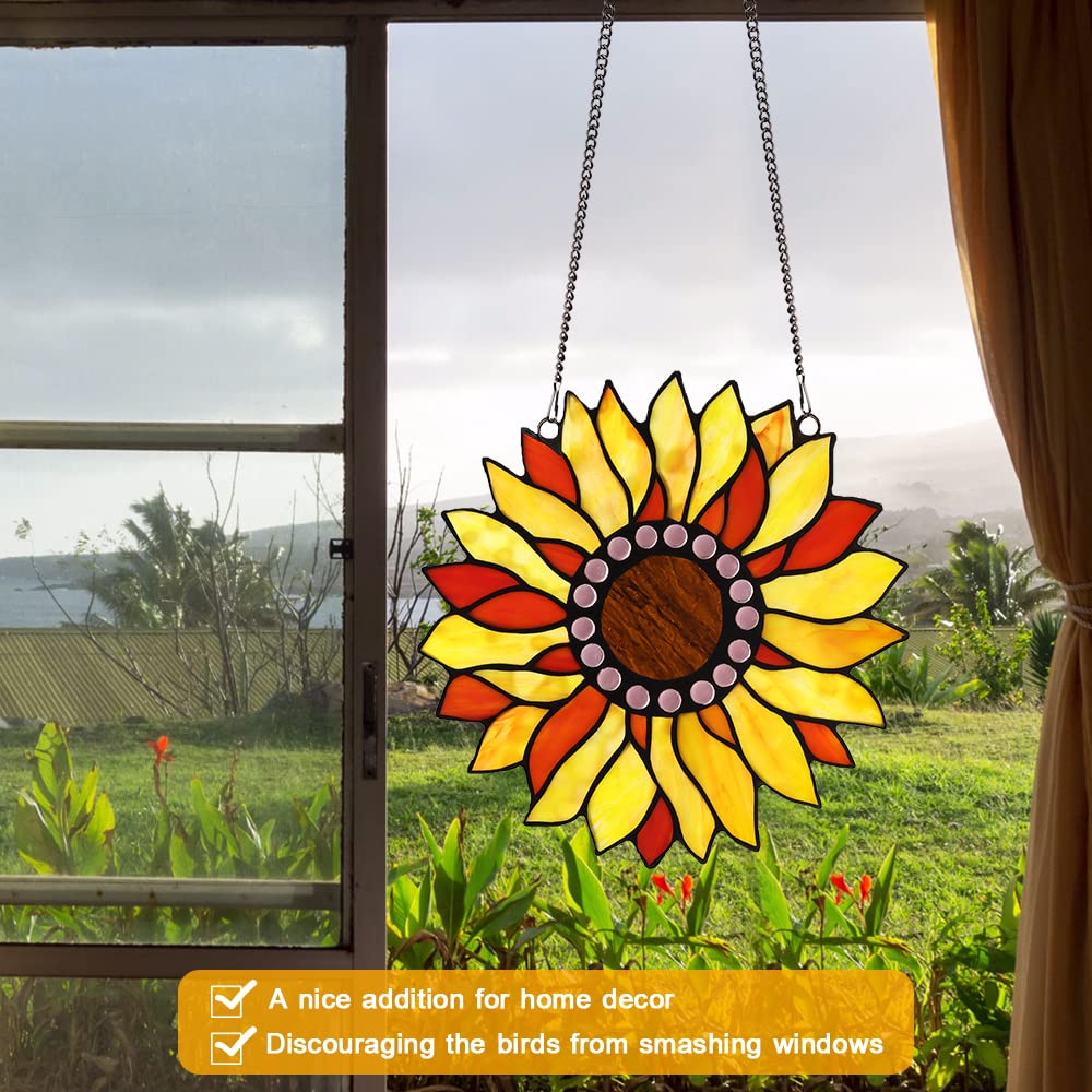 Capulina Sunflower Stained Glass Window Hangings - Image 2