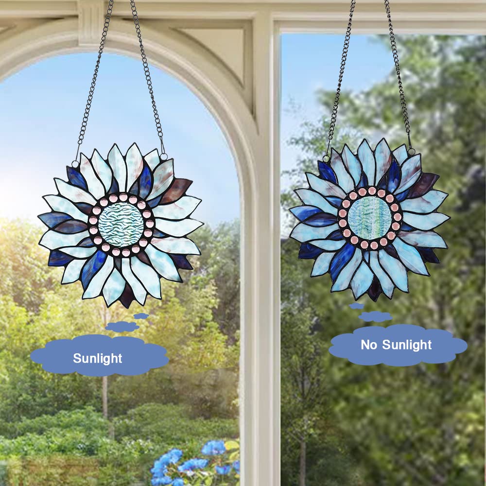 Capulina Sunflower Stained Glass Window Hangings - Image 4