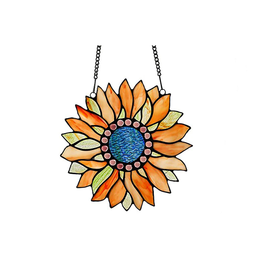 Capulina Sunflower Stained Glass Window Hangings - Image 9