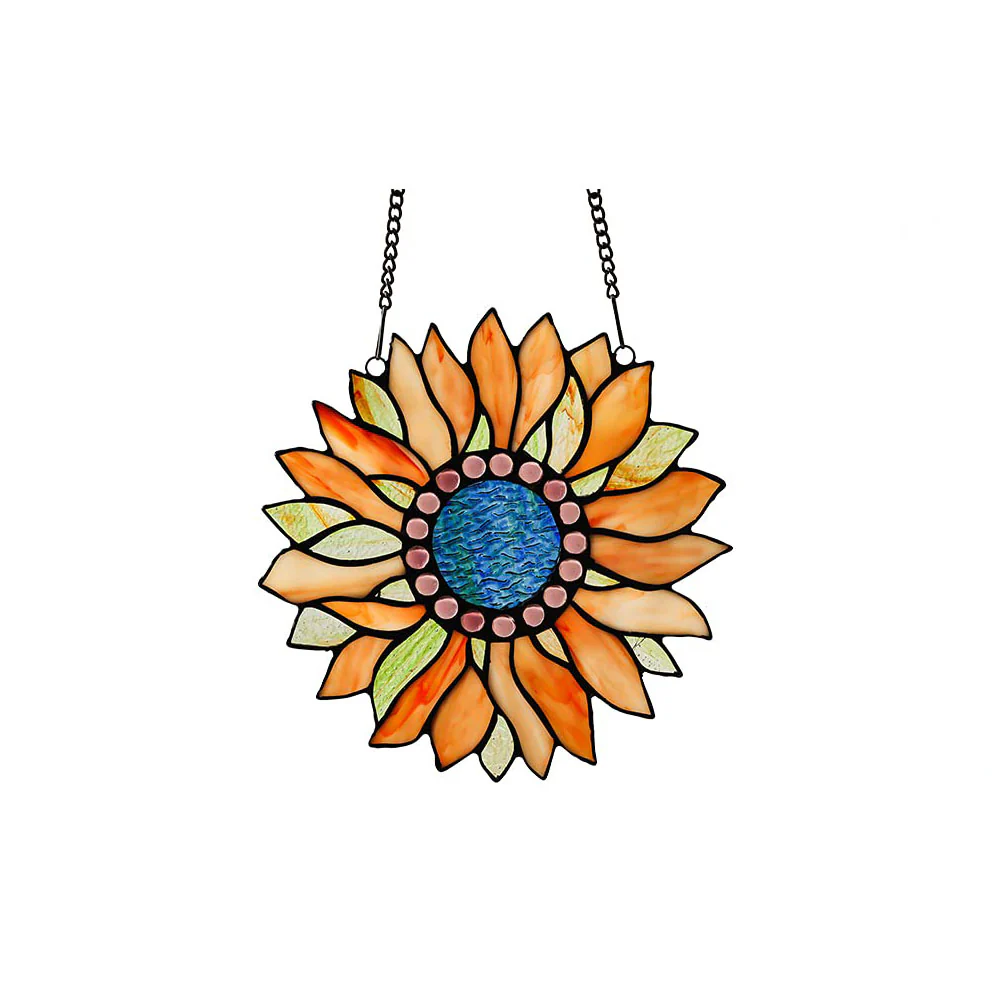 Capulina Sunflower Stained Glass Window Hangings Handicrafts