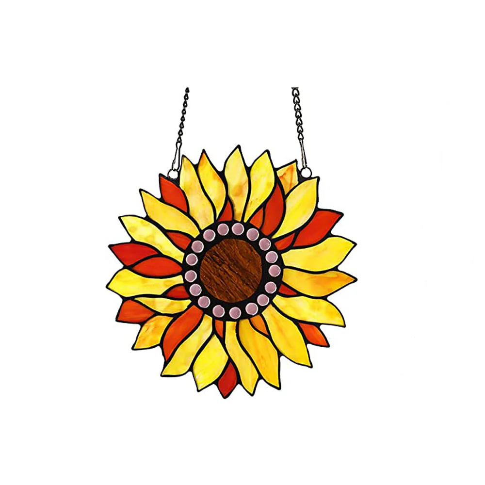 Capulina Sunflower Stained Glass Window Hangings Sun Flower - Image 18