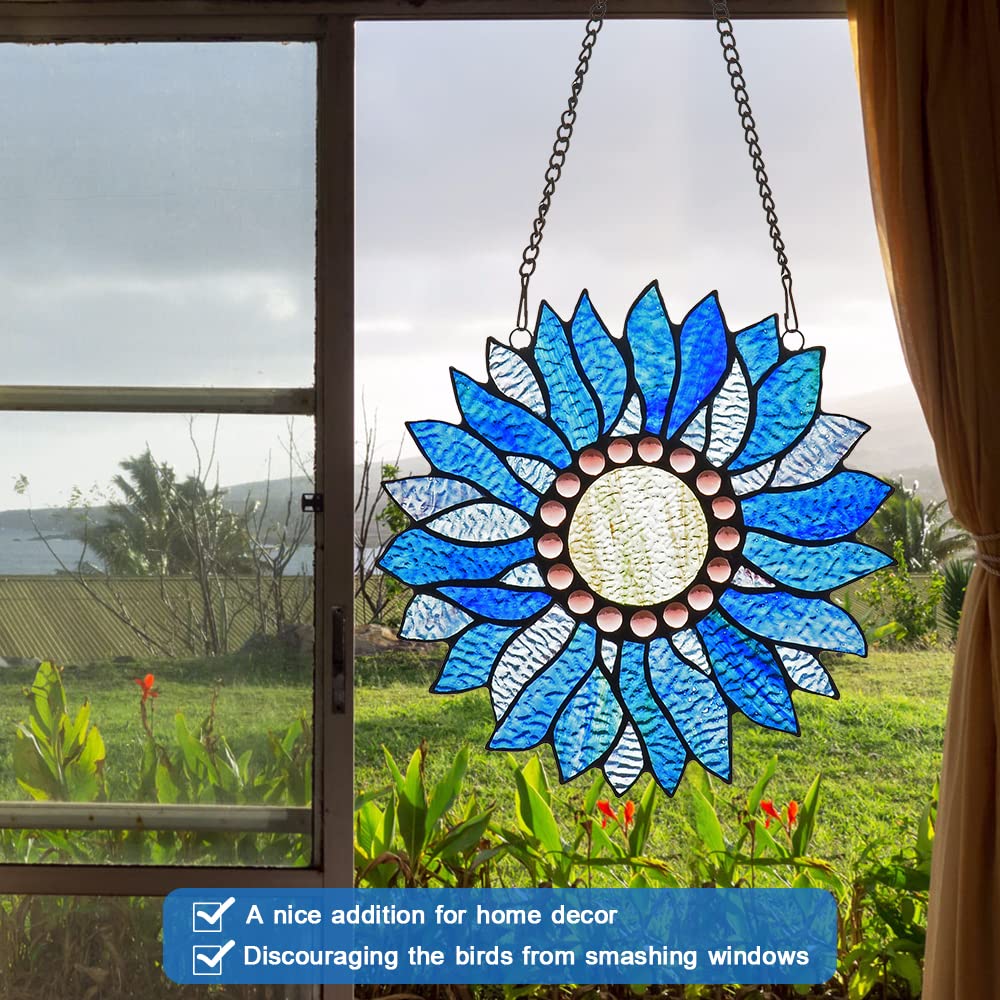Capulina Sunflower Stained Glass Window Hangings Tiffany Glass Crafts - Image 2