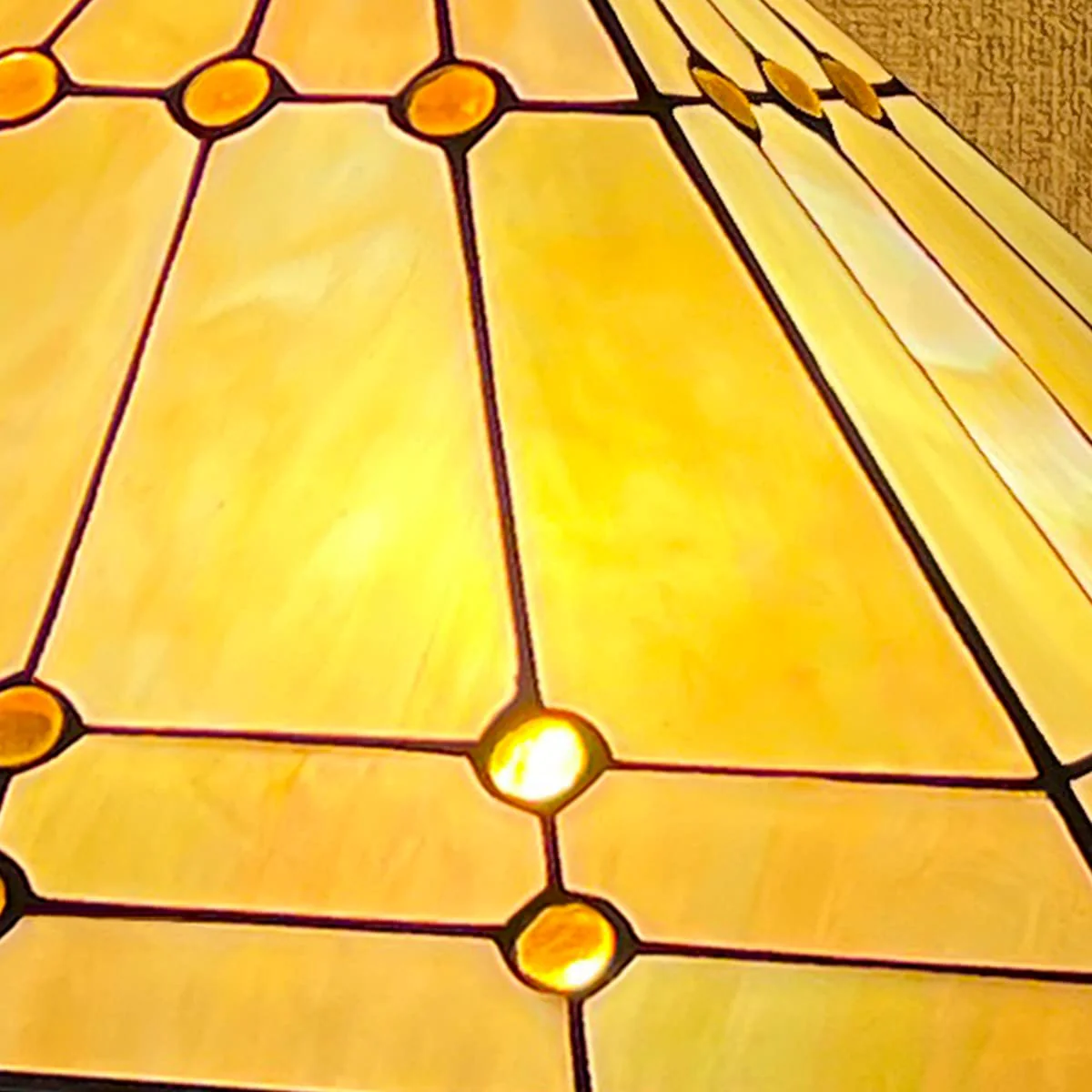Thatyears Tiffany Pendant Light 16 Inches Cream Crytal Mission Style Stained Glass Hanging Lamp for Kitchen Island Dining Room Bedroom Home Office - Image 5