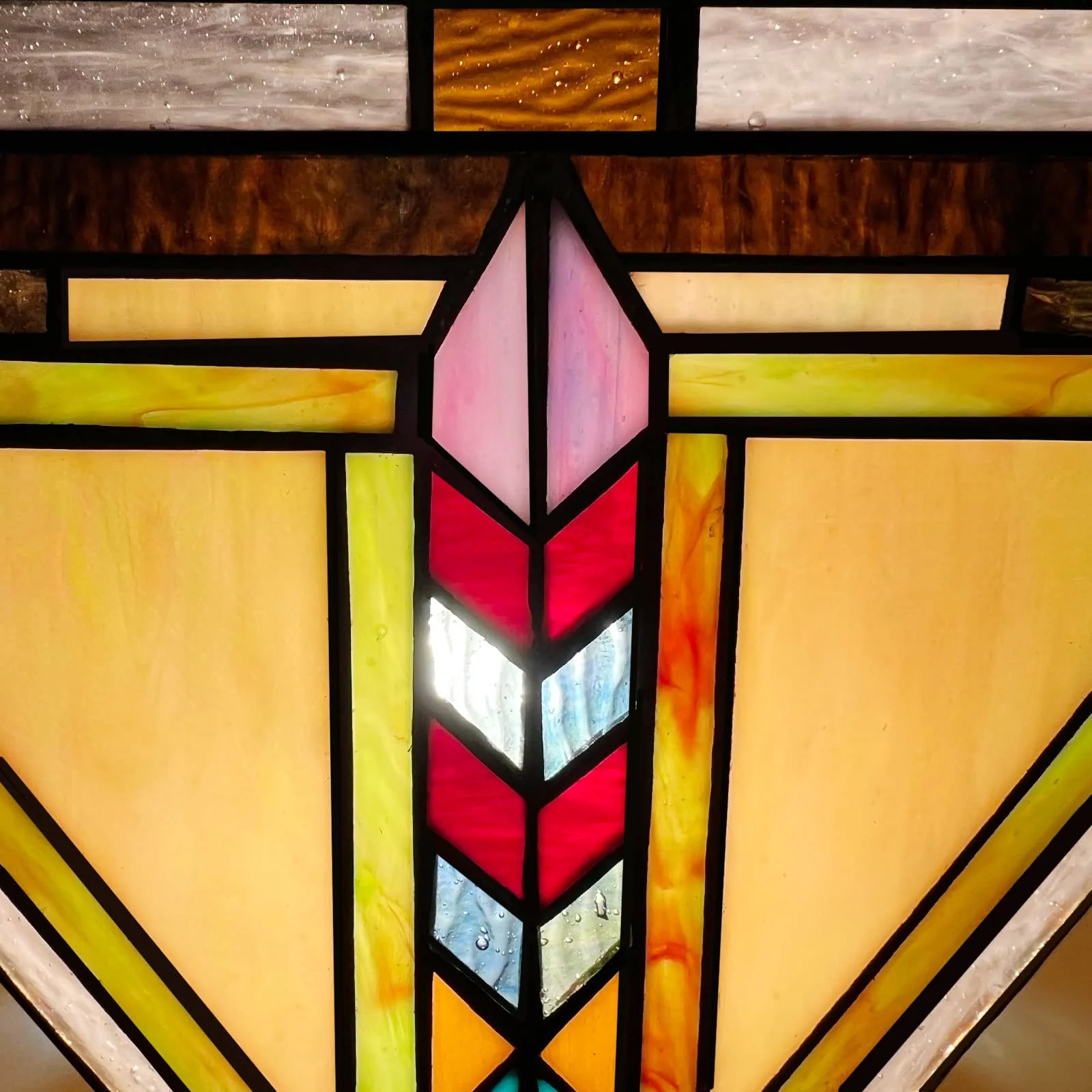Thatyears Tiffany Style Wall Sconce Lamp 12 Inches Stained Glass Mission Tiffany Sconces Wall Lighting for Living Room Bedroom Corridor Hallway - Image 4
