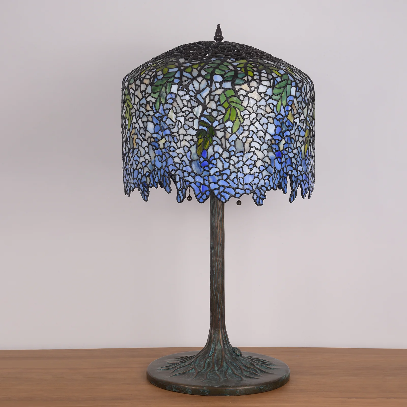 Thatyears Wisteria Tiffany Style Table Lamp – Handcrafted Stained Glass Decorative Lamp for Living Room, Bedroom, Home Office - Image 4