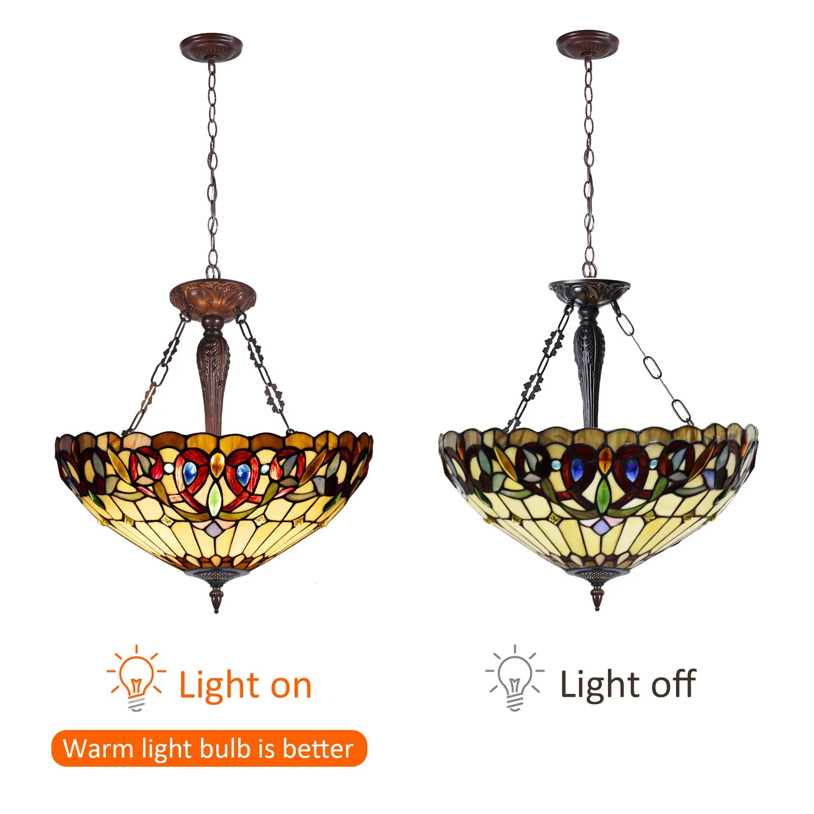 Capulina Tiffany Ceiling Light Pendant Lights - Image 6