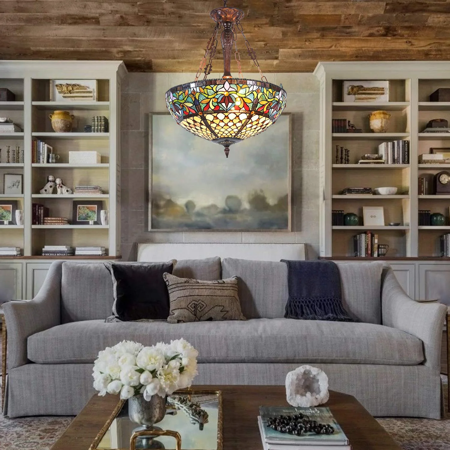 Capulina Tiffany Ceiling Lights Pendant Lights Light Victorian - Image 3