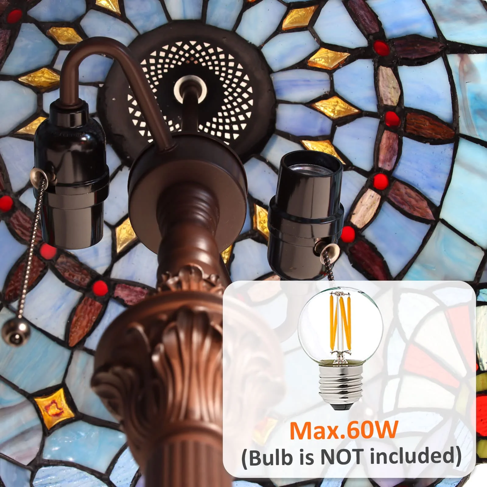 Capulina Tiffany Floor LampTraditional Art StyleStanding Lamp - Image 5