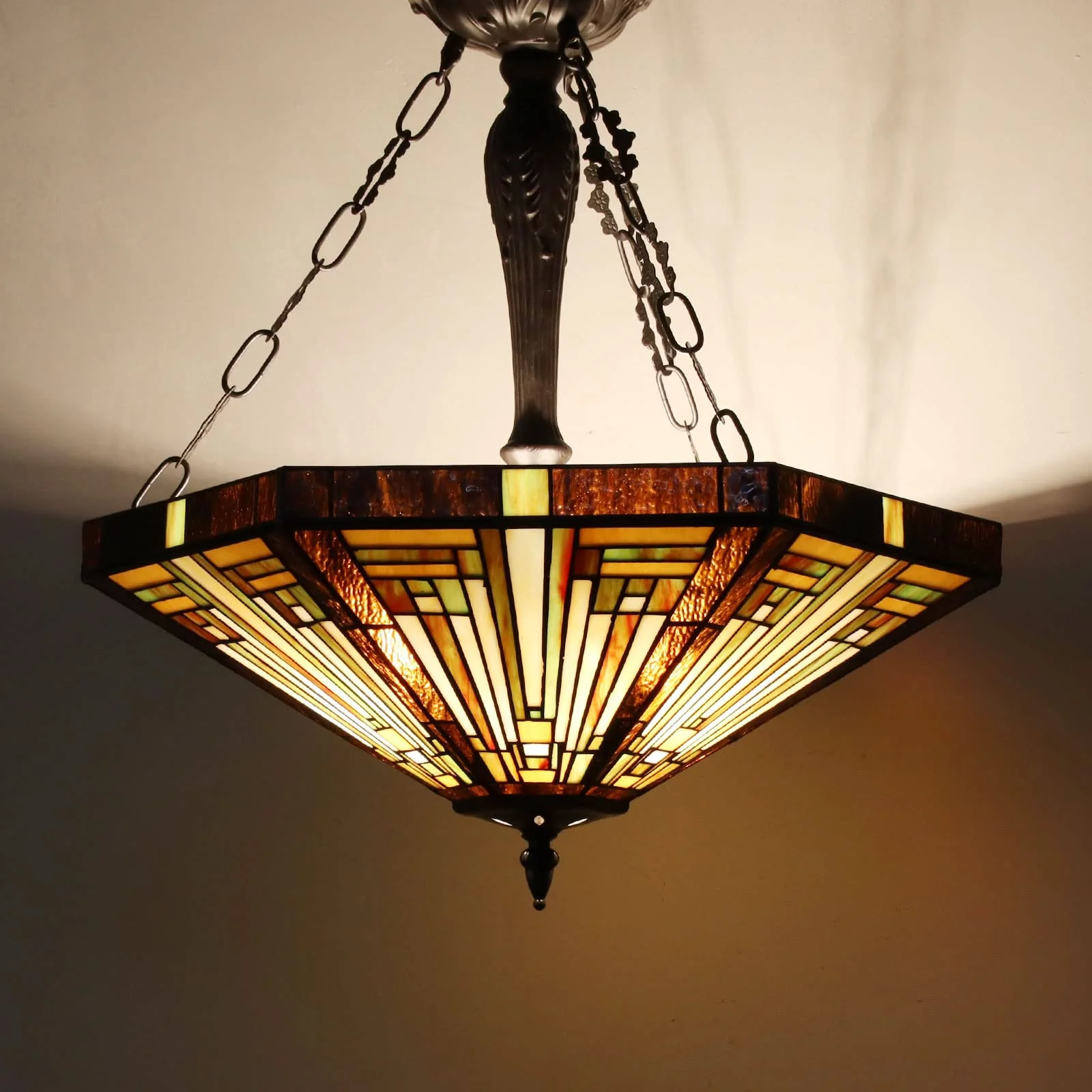 Capulina Tiffany Inverted Pendant Lights Ceiling Light - Image 3