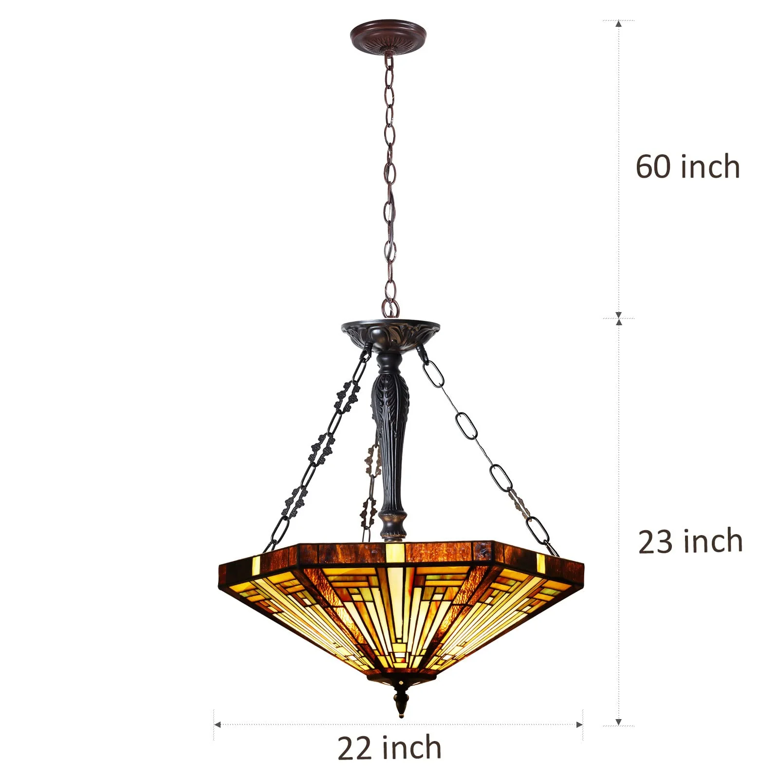 Capulina Tiffany Inverted Pendant Lights Ceiling Light - Image 7