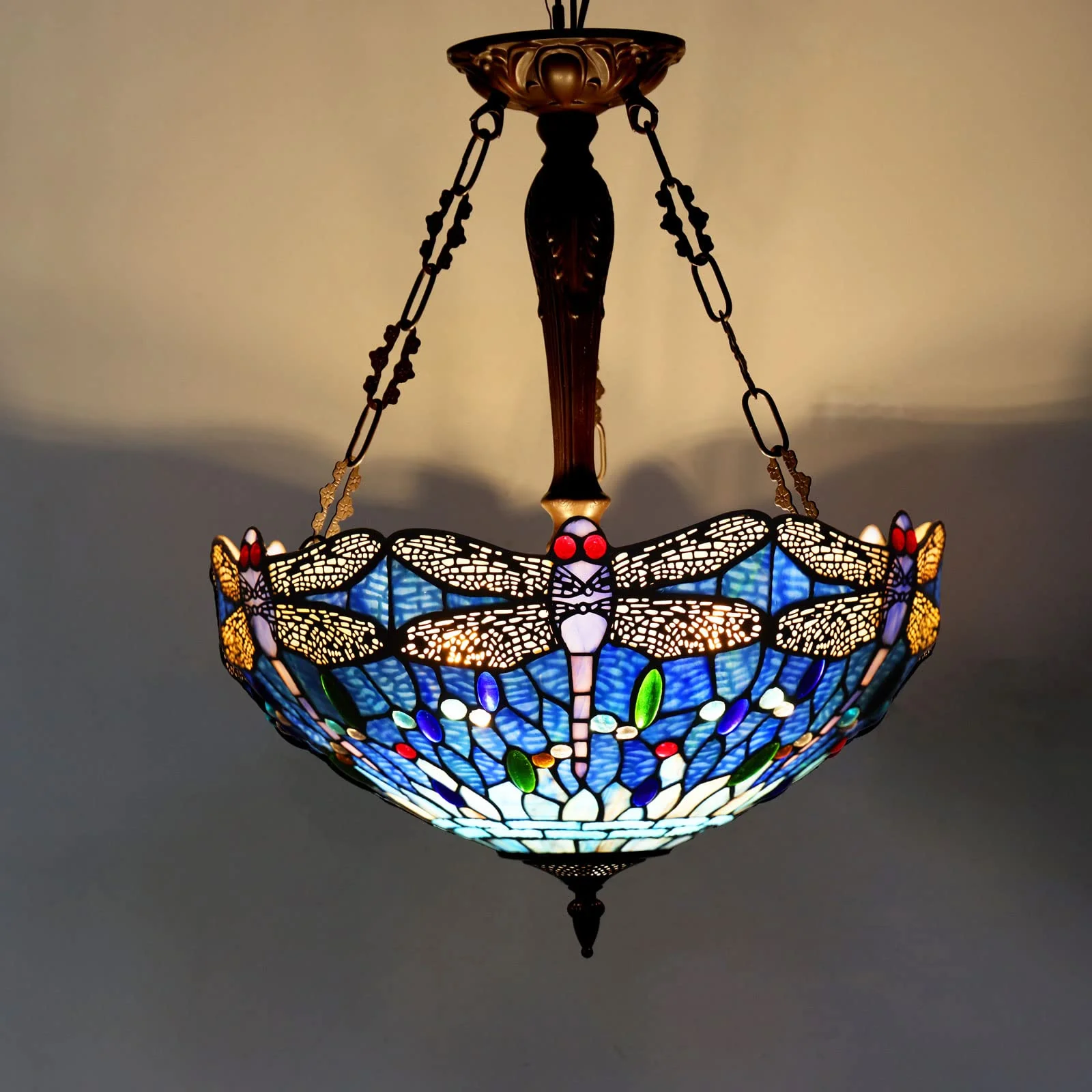 Capulina Tiffany Pendant Lights Ceiling Light Dragonfly Style - Image 3