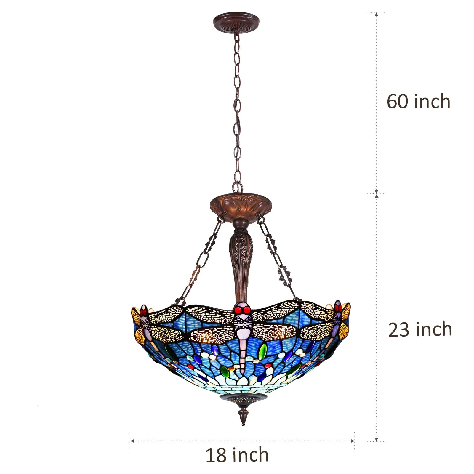Capulina Tiffany Pendant Lights Ceiling Light Dragonfly Style - Image 7