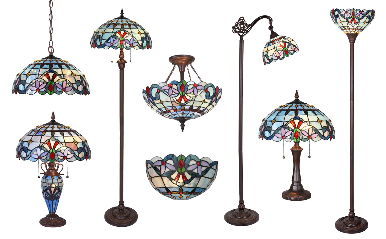 Capulina Tiffany Pendant Lights Stained Glass Hanging Lamp - Image 10
