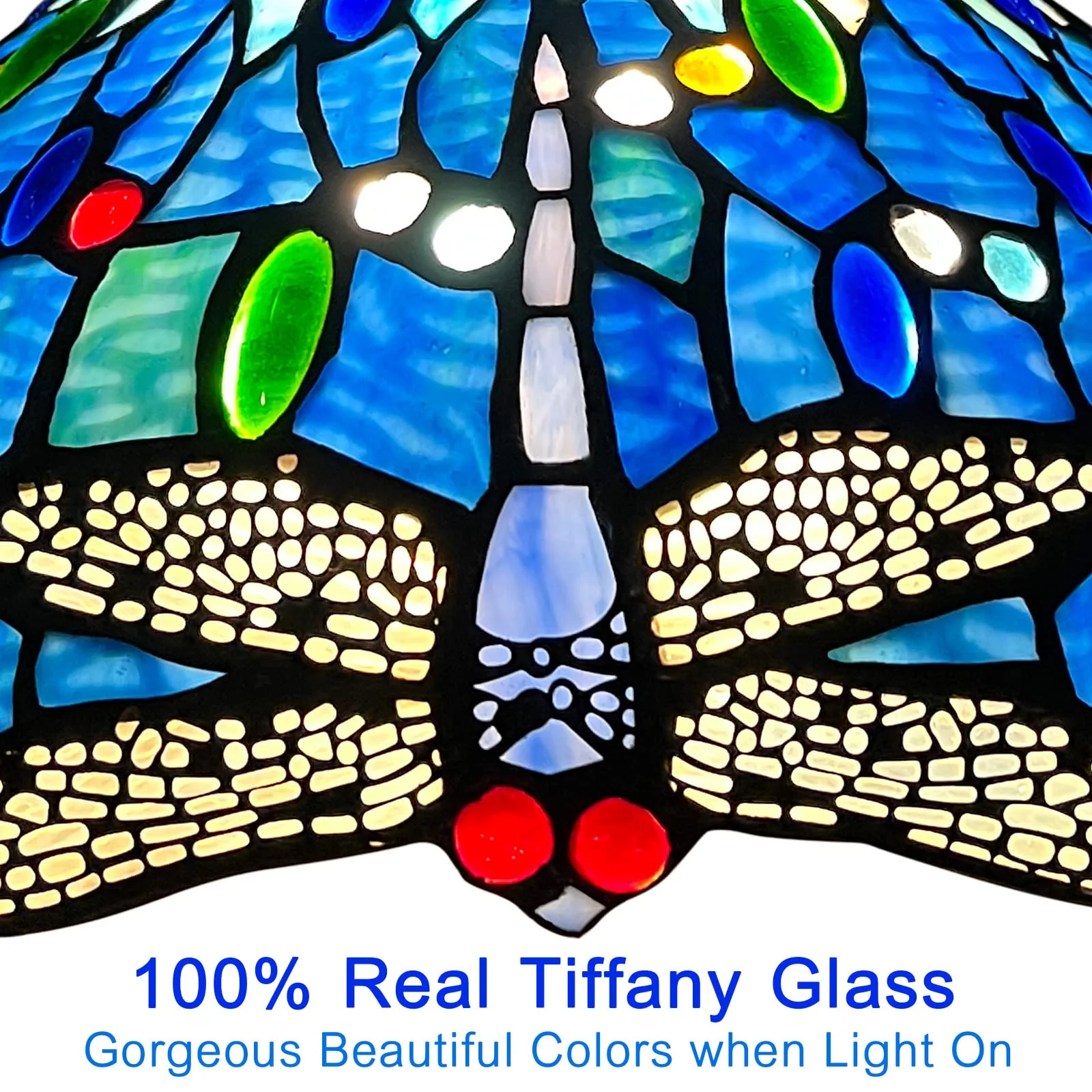 Capulina Tiffany Pendant Lights Stained Glass Hanging Lamp Dining Room - Image 5