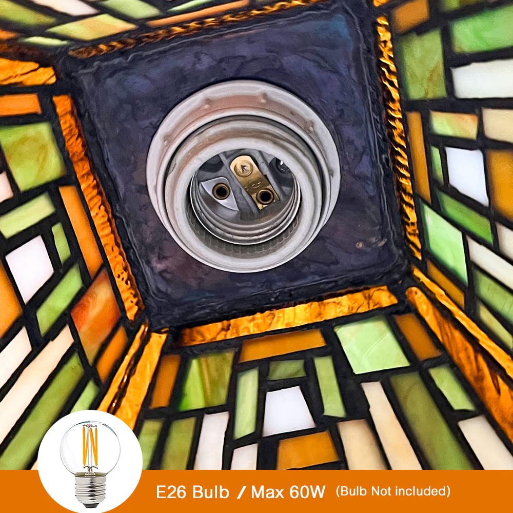 Capulina Tiffany Pendant Lights Wide Stained Glass - Image 6