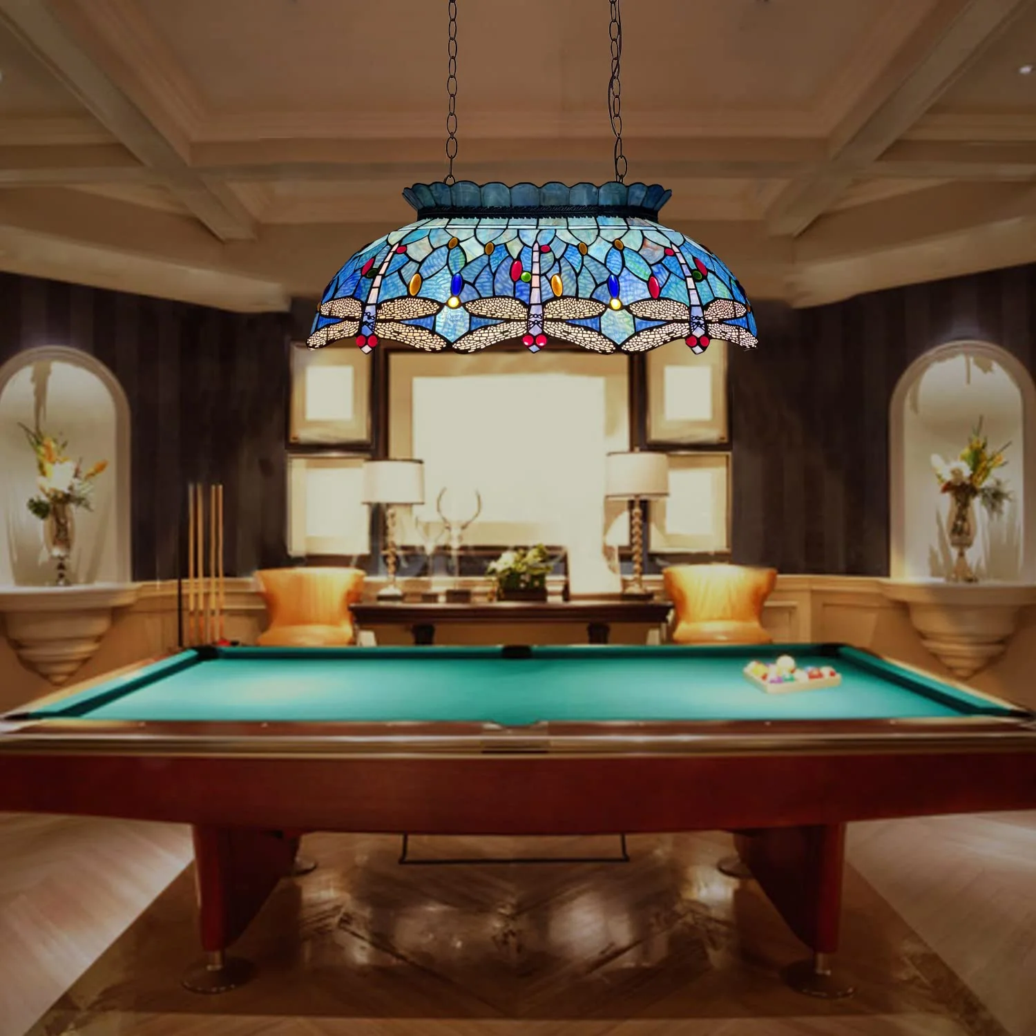 Capulina Tiffany Pool Table Island Chandelier - Image 3