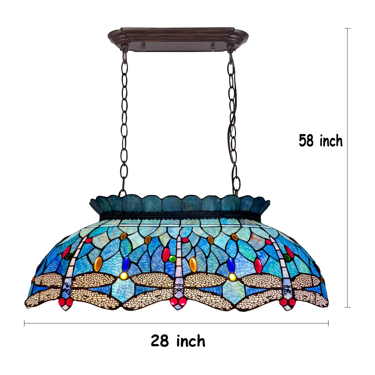 Capulina Tiffany Pool Table Island Chandelier - Image 7