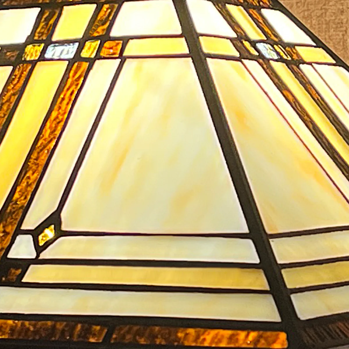 Capulina Tiffany Lamp Stained Glass Table Lamp 12x12x19 Inches Cream Color Tiffany Style Desk Reading Lamp Decor for Home Office Bedroom Living Room - Image 5